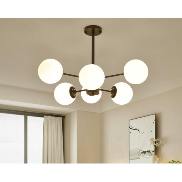 White Glass Ball Chandelier 6-head  8-head  12-head 14-head