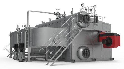 Chain Grate Coal Fired Hot Water Boiler Automatical Feeding  Bilateral Ventilation Drainage