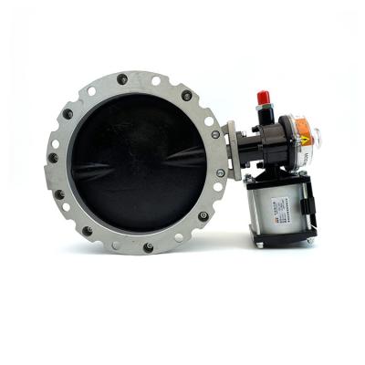 Environnements à basse température Ventilateurs papillons en poudre DN300 avec actionneur pneumatique