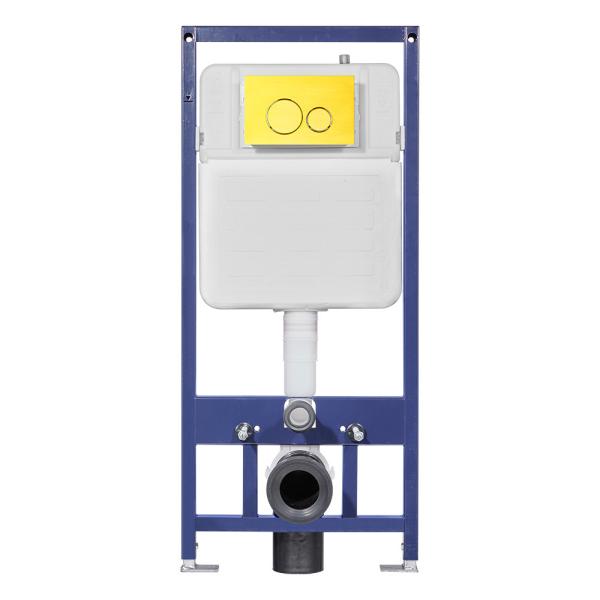 Durable White Full Frame Concealed Cistern HDPE ABS PP POM Material