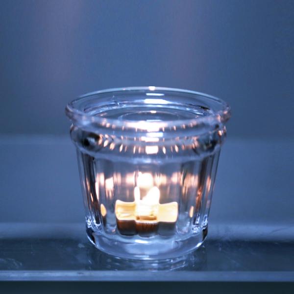 ODM Round Clear Glass Candle Holders 7.8x6.8cm for Home Decor