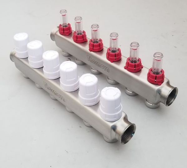 ZZ18004 Stainless steel floor heating bar manifold, Stainless Steel Pex Manifold Bar