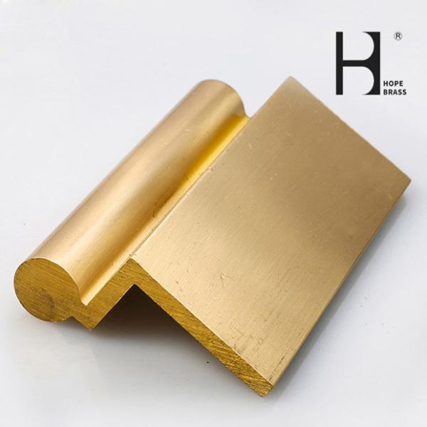 Golden Corrosion Resistant Solid Brass Hinges SGS Certification For Door