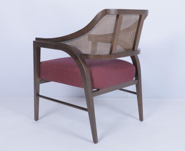 No Folded Customized Modern High Back Armchair Fabric Wood Frame