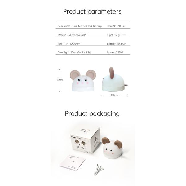 Lâmpada de brinquedo de silicone com silicone suave e 7 cores mudando