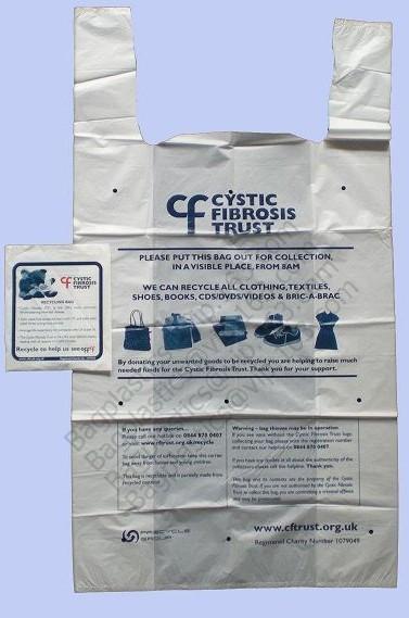 Compostable Charity Donation Collection bags, collection sacks, Donation sacks, Charity Fund bags, Donating Clothes, sho