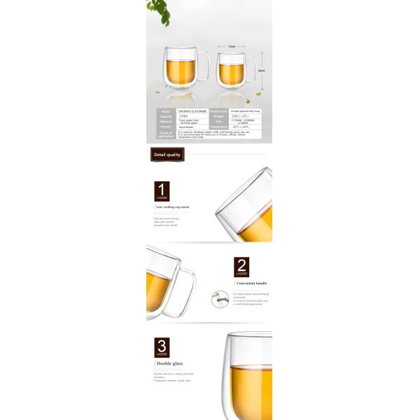 Легкой чашки эспрессо владением изолированные ручкой, чашка молока боросиликатного стекла