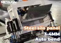 Galvanized Steel Roll Forming Line Machine For Agricultural Silo Panels With Pre Punched Holes And Hydraulic Bending