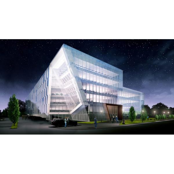 Double Triple Insulated Glass Curtain Wall Anti Condensation Concrete Curtain Wall Glass Types For Hotels / Airports / Stations