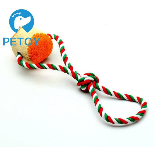 Durable Loofah Squeaky Rope Dog Toys Long Service Life BSCI Approved