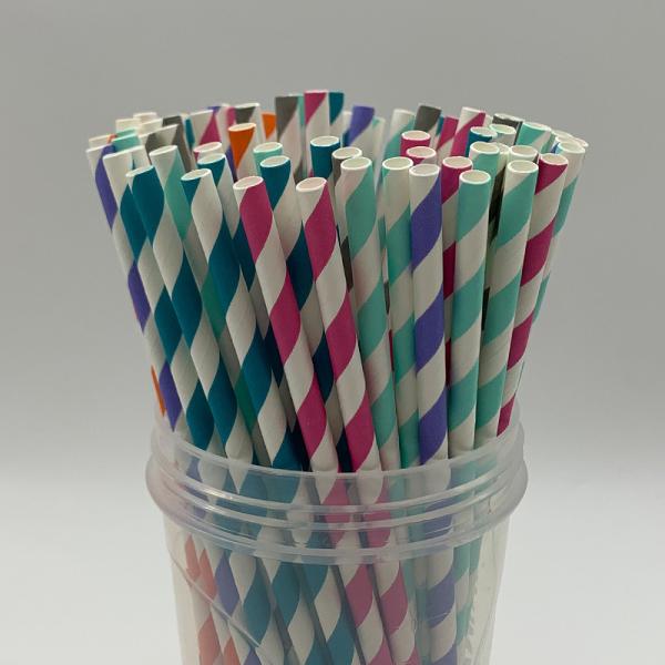 Customized Logo Paper Straw for Drinking Disposable White Brown Paper Drinking Straw