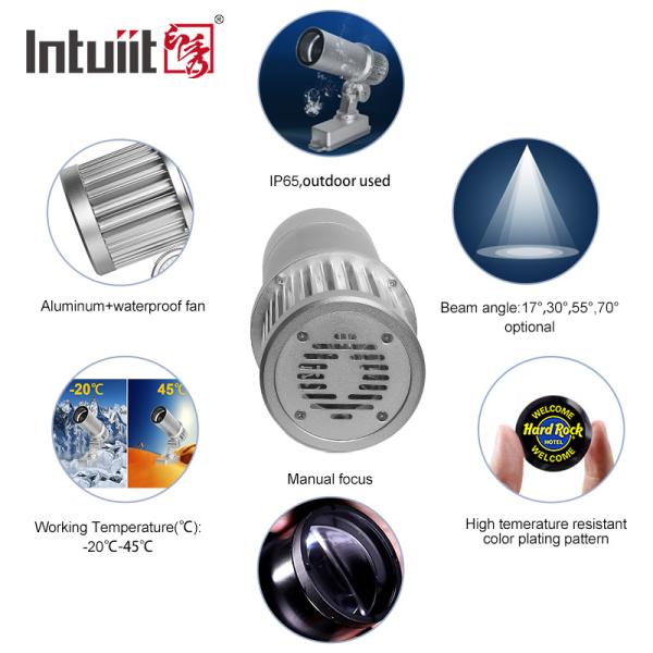 Proyecteur de logo laser LED gonbo à rotation pour publicité extérieure IP65 60W