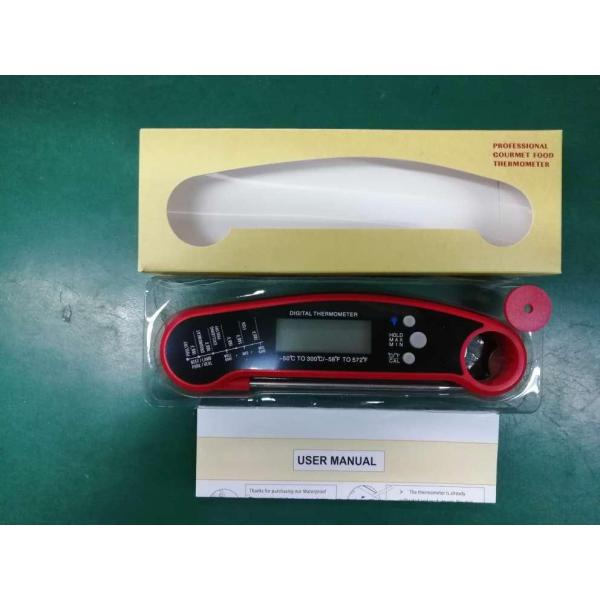 Waterproof Instant Read BBQ Meat Thermometer With Folding Stainless Steel Probe