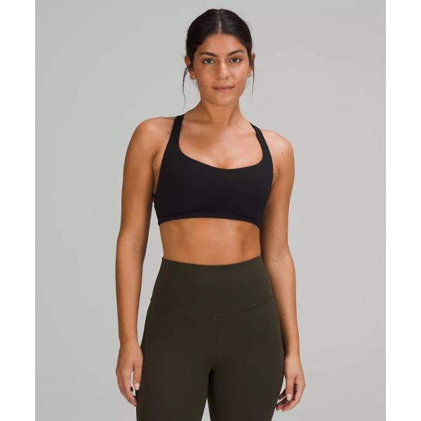 Workout High Impact Sports Bra With Adjustable Straps Cross Back