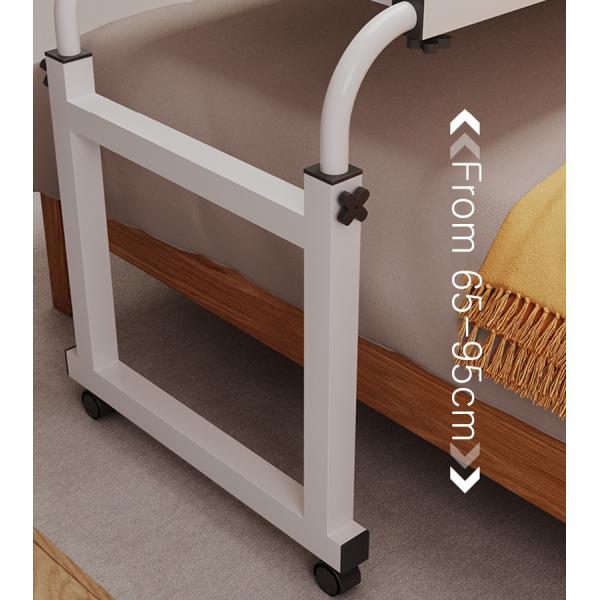 Adjustable Wooden Double Desktop Laptop On Bed Workstation Table with Wheels Care Nursing Mobile Adjustable Straddle Bed Lazy