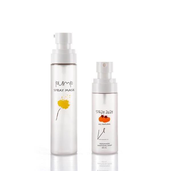 Garrafas plásticas vazias de cosméticos recicláveis para cuidados com a pele