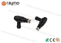 Cor impermeável circular direita do preto do conector do pino IP68 do ângulo 7