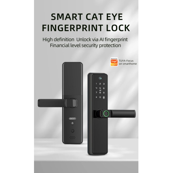 YAGU NEO Smart Card Password Key Unlock Door Lock Smart Outdoor Tuya Metal Gate Wifi Lock Smart Lock for Metal Door