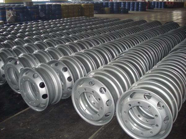 Customizable  China Steel Wheel : 22.5*9.00 Steel Rim Wheel and Tubeless Wheel  Lightweight Wheel