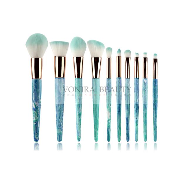 10pcs Soft Synthetic Hair Mass Level Makeup Brushes Globle - Look