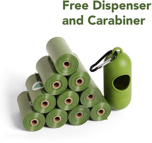 Saco de cocô de cão de amido de milho personalizado sem plástico e consciente do meio ambiente para resíduos biodegradáveis