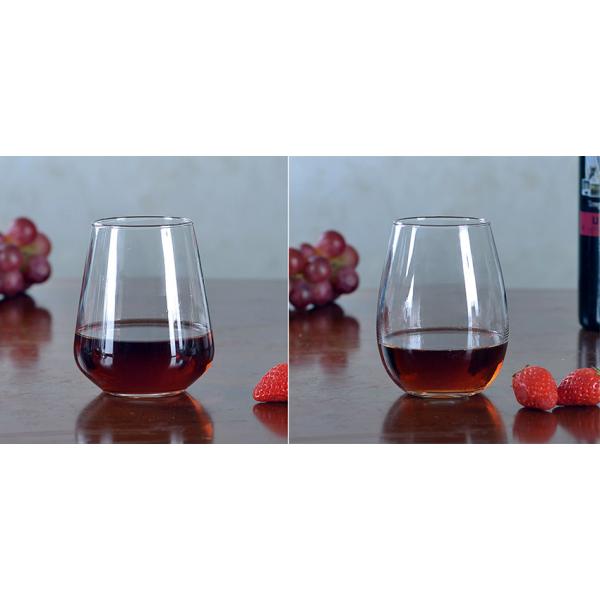 18oz Stemless Wine Tumbler , Stemless Water Glasses Great Visual Appearance