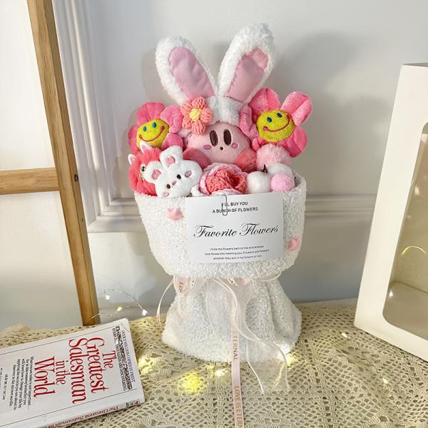 20x35cm Variety Dolls Cute Cartoon Doll Kirby Star Bouquet for Children's Day and Christmas Holiday Gift