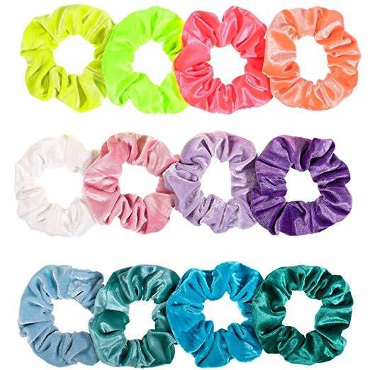 Warrens 11*5CM Large Velvet Hair Scrunchies Packed In Opp Bag