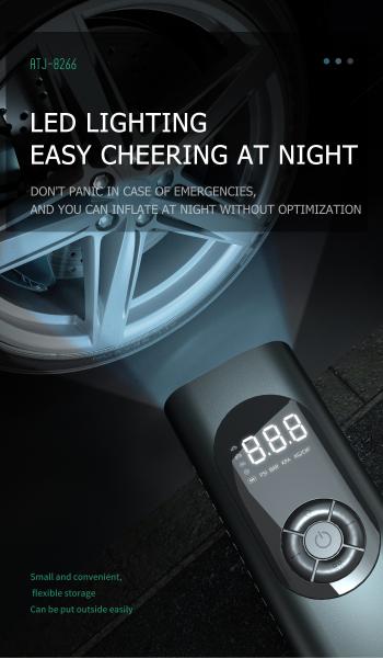 YANTU AM32 Wired Car Tire Inflators High Pressure Digital Pump with SOS Emergency Light