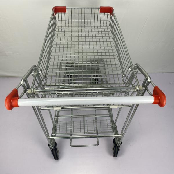 Вагонетка двойного слоя Q195 складного супермаркета склада стальная