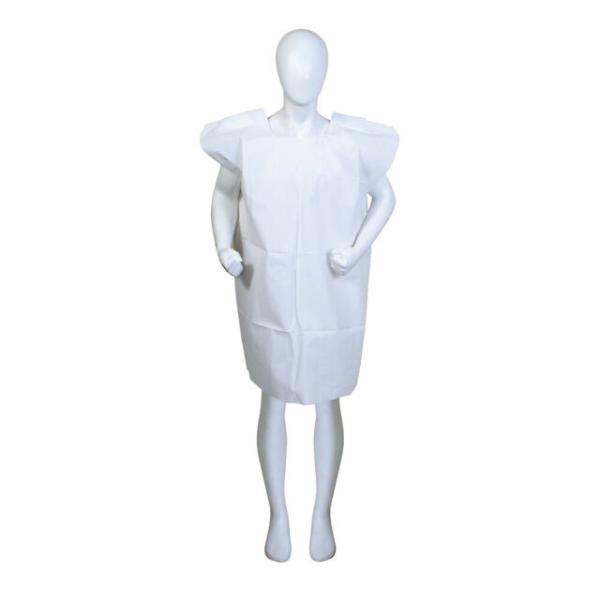 Non Woven Disposable Medical Gowns , White Disposable Overalls Isolation
