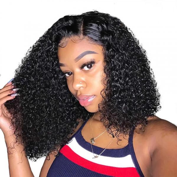Peruca Frontal Bob 100% Perucas de cabelo humano - 8A / 9A / 10A Grau em fácil de manter texturas retas / onduladas / onduladas
