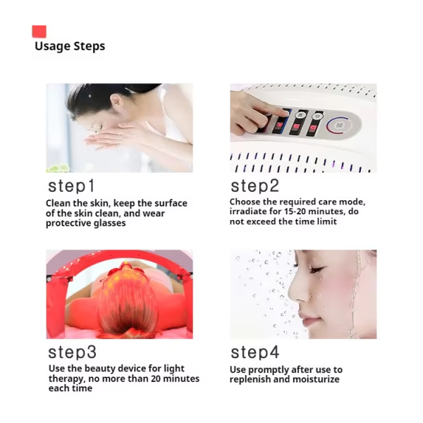 Skin Rejuvenation Home Use Beauty Device 7 Colors PDT LED Light Therapy Phototherapy