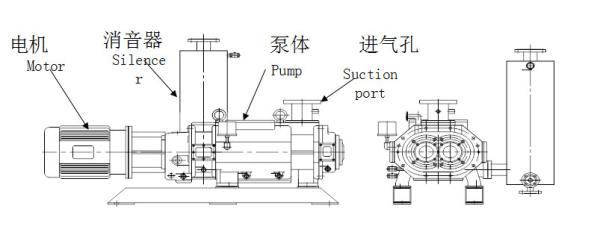 High Efficiency Dry Screw Vacuum Pump Mechanical Seal Easy Maintenance