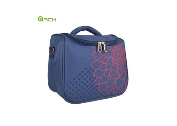 600D Printing Duffel Travel Vanity Cosmetic Bag with Top Carry Handle