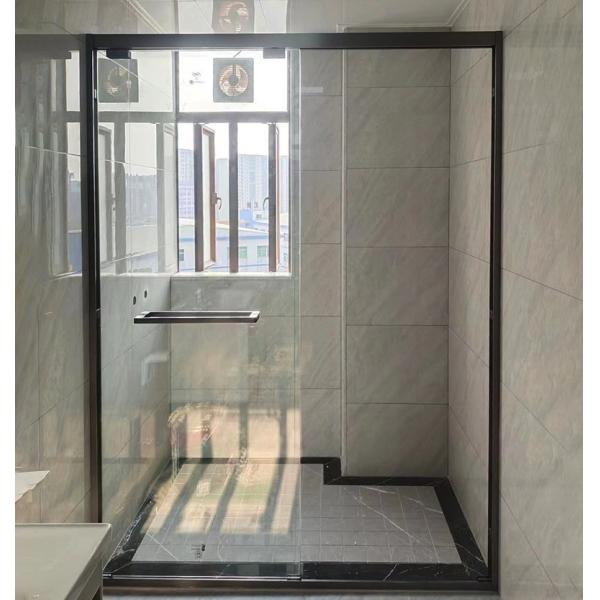 Waterproof Back to Back Shower Enclosure Room with Folding Doors and Roller Sliding