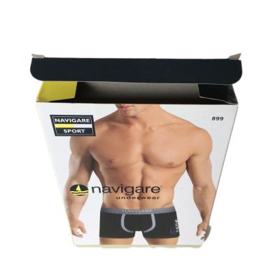 Laminação lustrosa de empacotamento personalizada da caixa do roupa interior branco do cartão