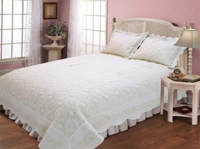 Geometric Patterns Embroidery Quilt Kits Solid With Border For Bedroom Decoration