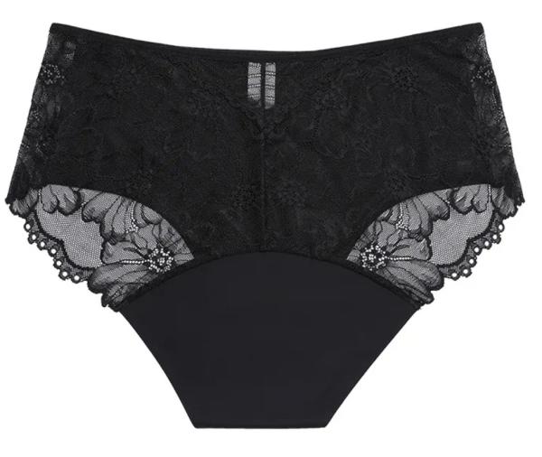 Ate a cuecas que reusável do período o roupa interior mais o tamanho sexy vê através da cuecas menstrual lavável