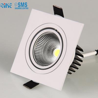 Free samples down light LED 12W square design round fixture black white color downlight