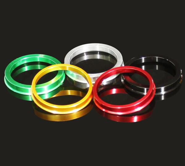 CNC Super Thin Aliuminum Wheel Hub Centric Rings With Anodize Coatings OD73.0 ID60.1