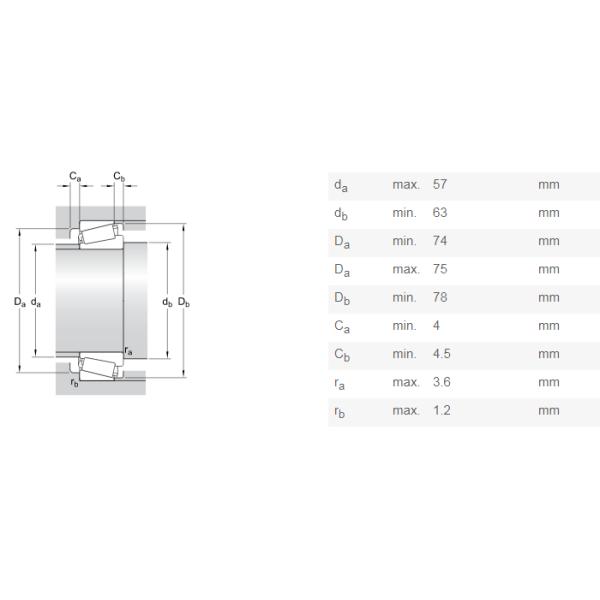 Bore 1.9685 Inches 50.0mm Precision Tapered Roller Bearings JLM104948/JLM104910