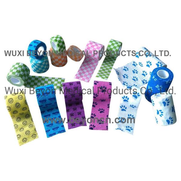 Blue Non Woven Cohesive Bandage Vet Self-Adhesive Flexible Wrap