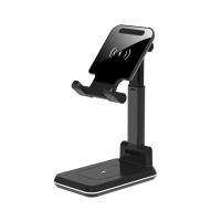 2 dans 1 taille sans fil double 10W réglable d'angle de support de chargeur