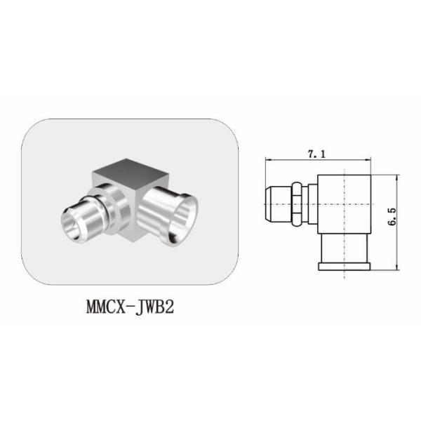 Right Angle Bulkhead MMCX Antenna Connector Male Gender with Gold Plated