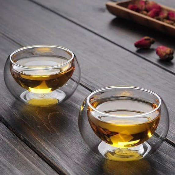 300ml 500ml Borosilicate Double Walled Glass Bowl For Salad Fruits Customized Logo