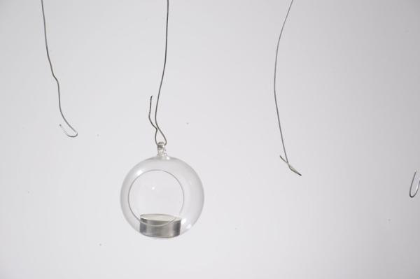 Candle holder,  Heat-resistant  glass, borosilicate glass, decorative glass, hanging ball, flower vase