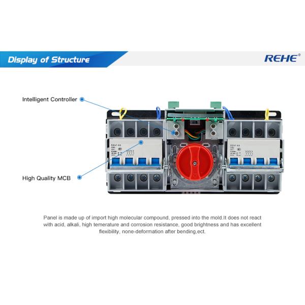 Intelligent Generator used MCB type double power automatic transfer switch