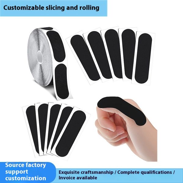 Custom Elastic Fabric Sports Finger Guard Single Sided Adhesive Bowling Thumb Tape with Special Finger Hole Sticker Manufacturer