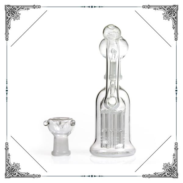 8 Tree Arms Perc Dab Oil Rig Glass Bongs Hookah Smoking Pipes Hand Blown